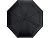 Зонт-полуавтомат складной Motley с цветными спицами, черный/зеленый, фото 5