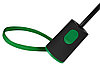 Зонт-полуавтомат складной Motley с цветными спицами, черный/зеленый, фото 6