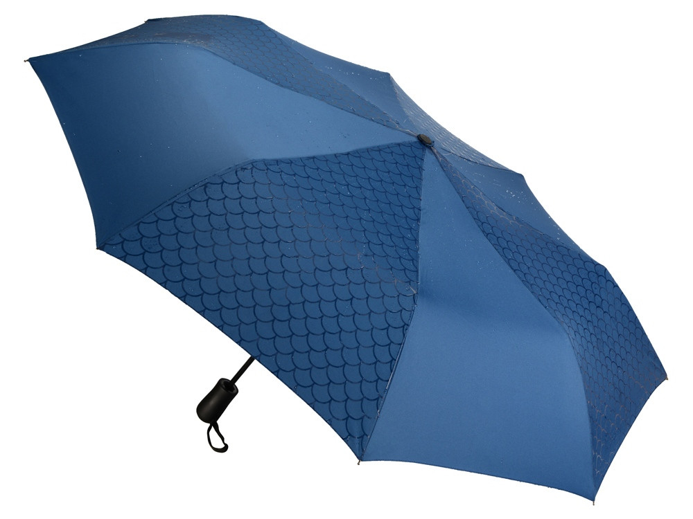 Зонт-полуавтомат складной Marvy с проявляющимся рисунком, синий - фото 3 - id-p111200853