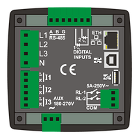 Анализатор сети Datakom DKM-411 96x96 мм, 3.5”TFT цв, Ethernet, USB/Host, USB/Dev, RS485, RS232, 2-вх, 2-вых,
