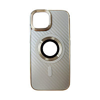 IPhone 15 Anyland MagSafe Carbon Gold үшін қорғаныш гель қаптамасы