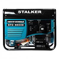 Бензиновый генератор Stalker SPG 8800E 26128 (6.5 кВт, 220 В, ручной/электро, бак 25 л)