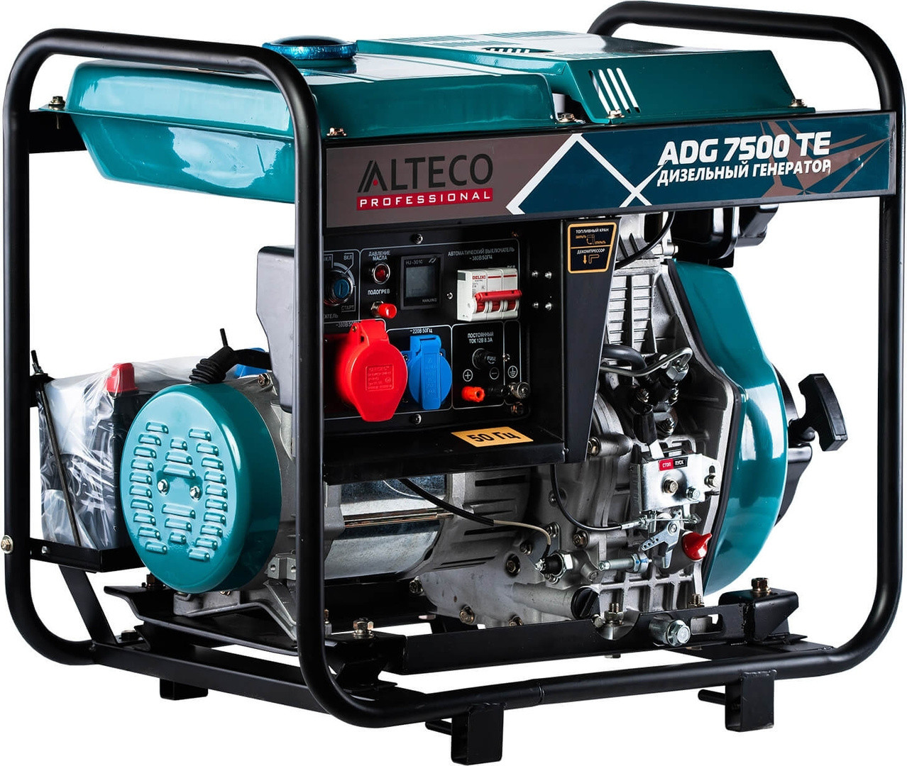 Дизельный генератор ALTECO ADG 7500 TE 13263 (5/6.2 кВт, 380 В, ручной/электро, бак 12.5 л) - фото 1 - id-p111202337