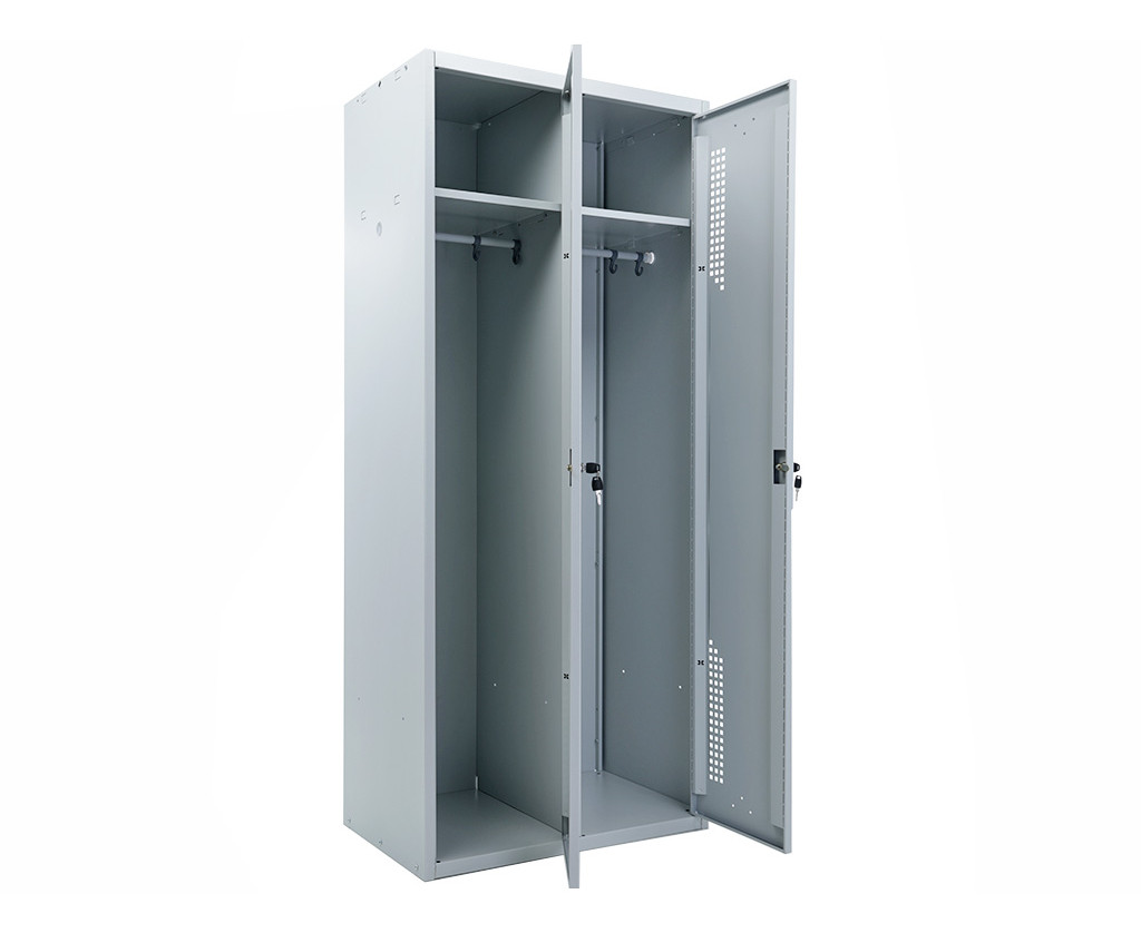 Двухсекционный металлический шкаф для одежды - фото 2 - id-p105668649