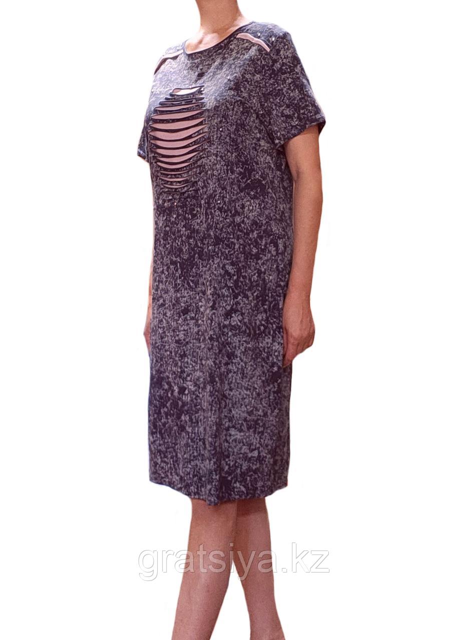 Модное Прямое женское трикотажное платье - фото 1 - id-p99880493