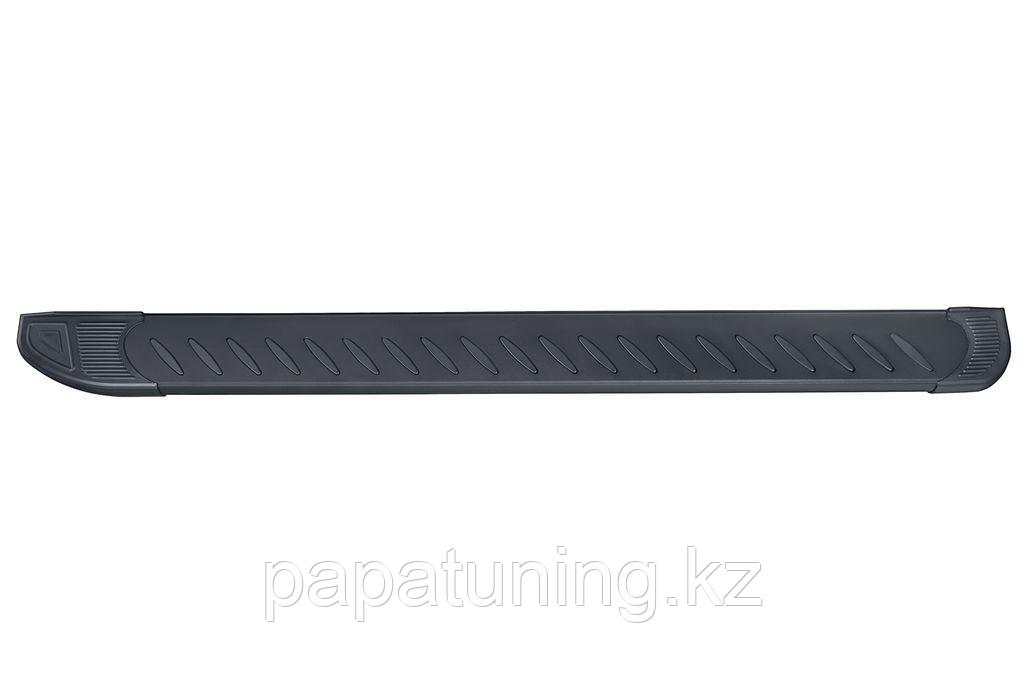 Пороги алюминиевые Slitkoff "Prestige Black" 1700 черные Kia SORENTO (2012-2020) - фото 4 - id-p111050000
