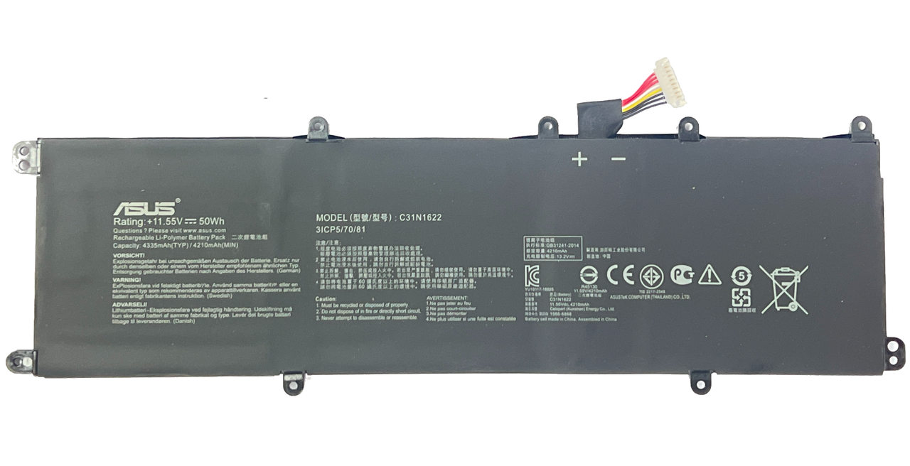 Аккумулятор для ноутбука ASUS Asus ZenBooK UX3430UA UX530 UX430 C31N1622 11.55V 50Wh 4210mAh (org)