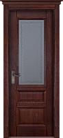 Межкомнатная дверь ОКА Аристократ №2 Массив Дуба Полотно глухое (ПГ), Махагон, 2000мм×600мм