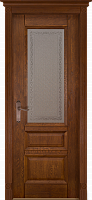 Межкомнатная дверь ОКА Аристократ №2 Массив Дуба Полотно глухое (ПГ), Мёд, 2000мм×600мм