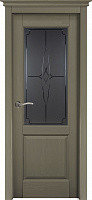 Межкомнатная дверь ОКА Европа Массив Сосны Полотно остекленное (ПО), Олива, 2000мм×600мм
