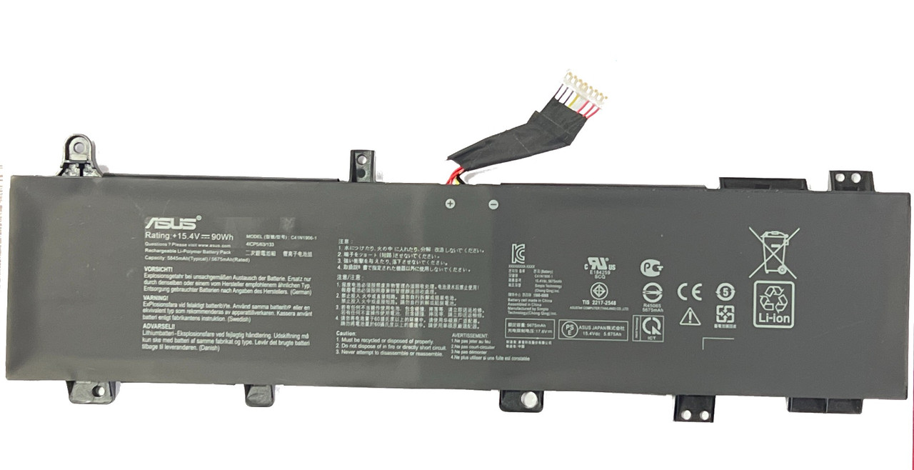 Аккумулятор для ноутбука ASUS ROG Zephyrus Duo 15 GX550 TUF Gaming FX506 FX706 C41N1906 C41N1906-1 15.4V 90Wh - фото 1 - id-p107656353