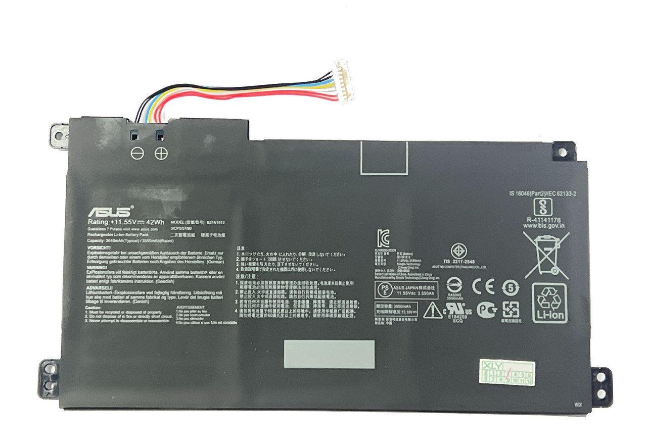 Аккумулятор для ноутбука ASUS VivoBook 14 E410MA L410MA E510MA B31N1912 C31N1912 11.55V 42Wh 3550mAh (org) - фото 1 - id-p107654855