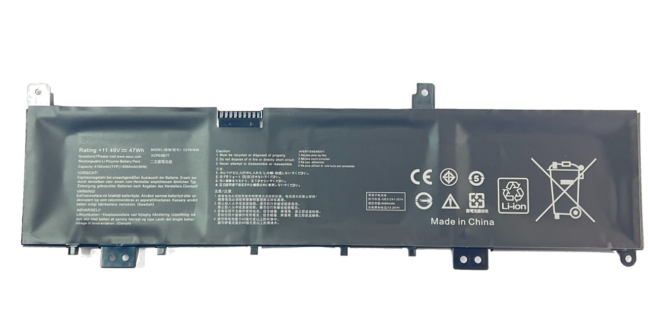 Аккумулятор для ноутбука Asus VivoBook Pro 15 N580V C31N1636 11.49WH 47Wh 4165mAh org