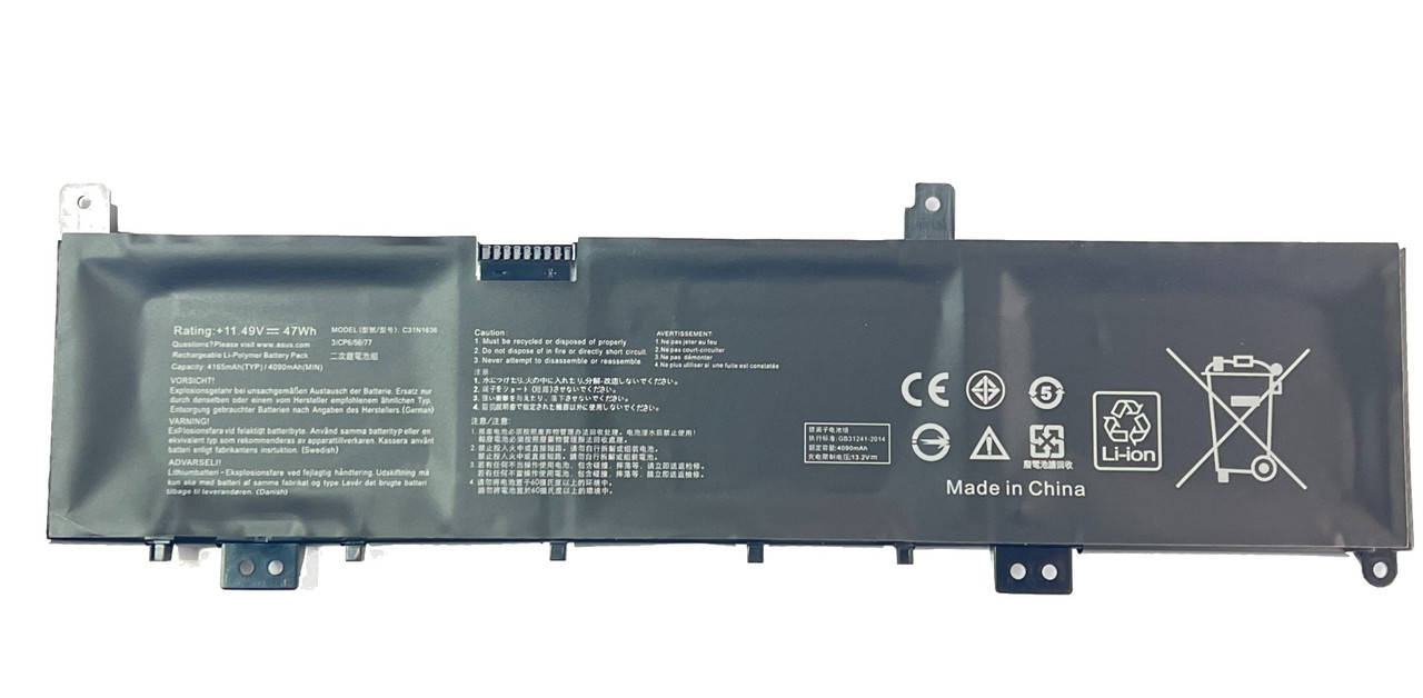 Аккумулятор для ноутбука Asus VivoBook Pro 15 N580V C31N1636 11.49WH 47Wh 4165mAh org - фото 1 - id-p107596104