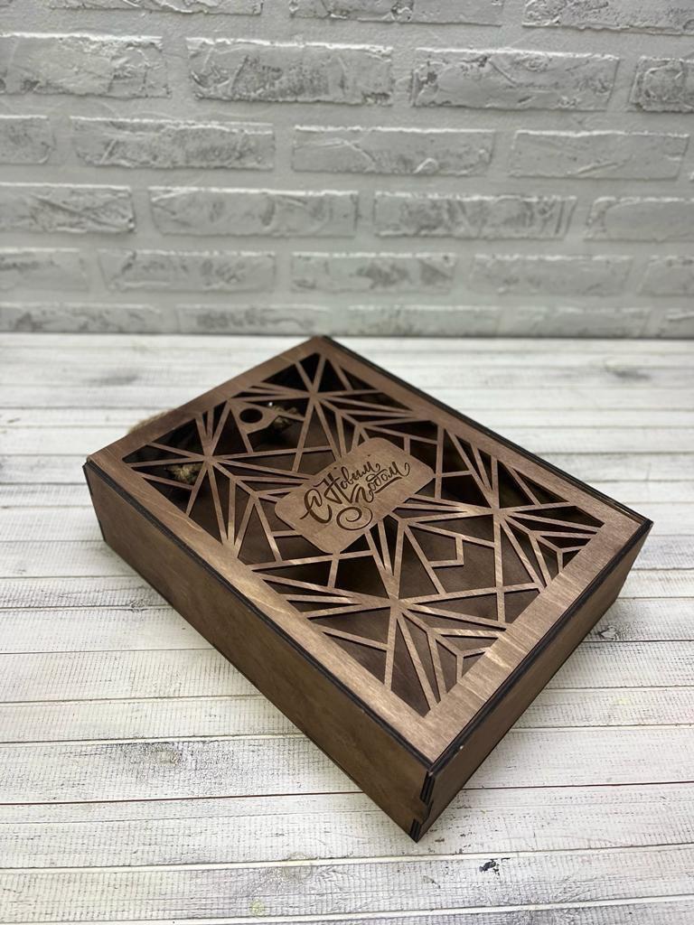 Декоративный деревянный ящик. Размер: 34.5 см*26 см*9 см - фото 2 - id-p69460604