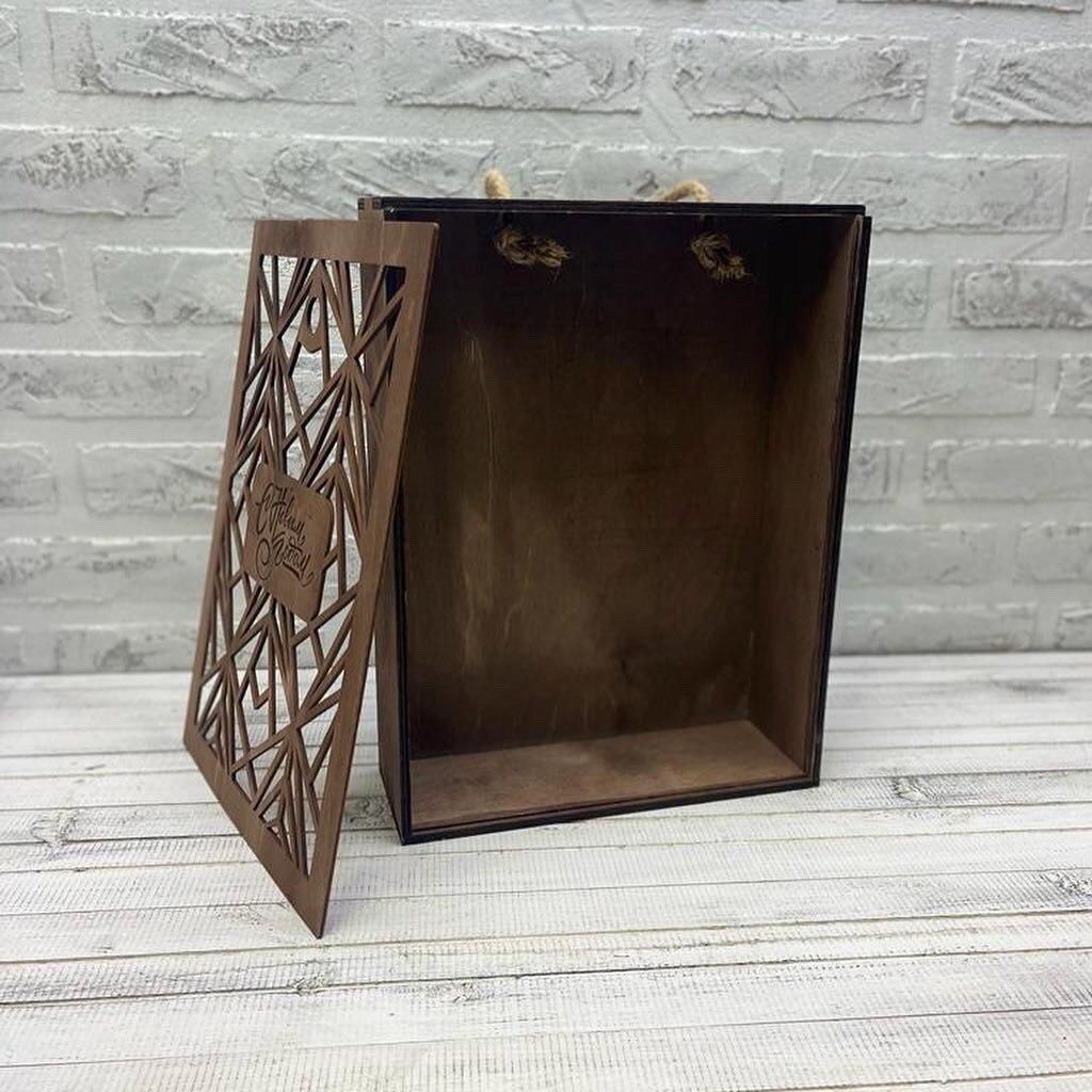 Декоративный деревянный ящик. Размер: 34.5 см*26 см*9 см - фото 3 - id-p69460604