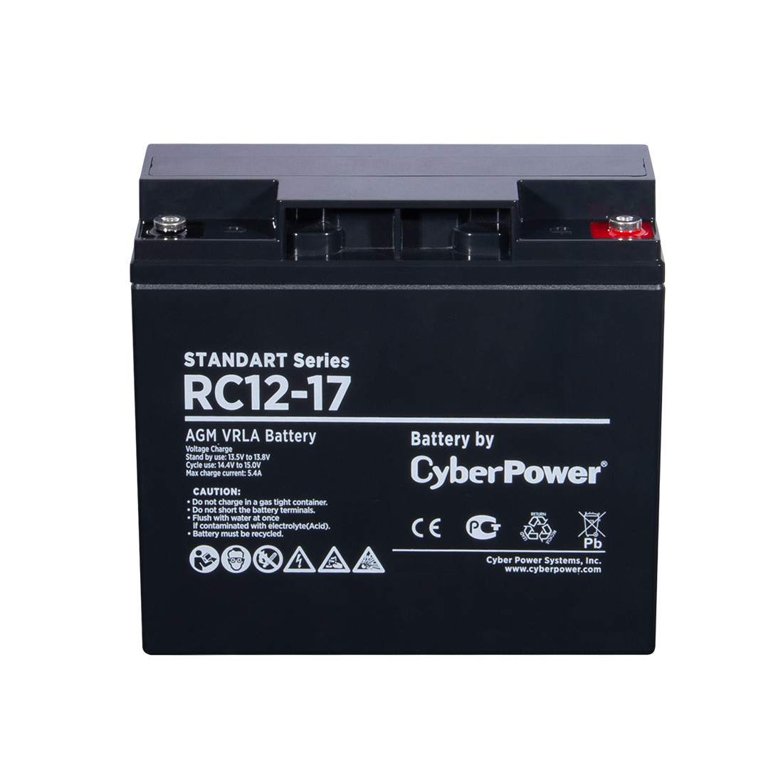 Аккумуляторная батарея CyberPower RC12-17 12В 17 Ач - фото 2 - id-p111210913