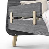 Кровать подростковая Атон Baby Master Erika древесина графит-натуральный, фото 5