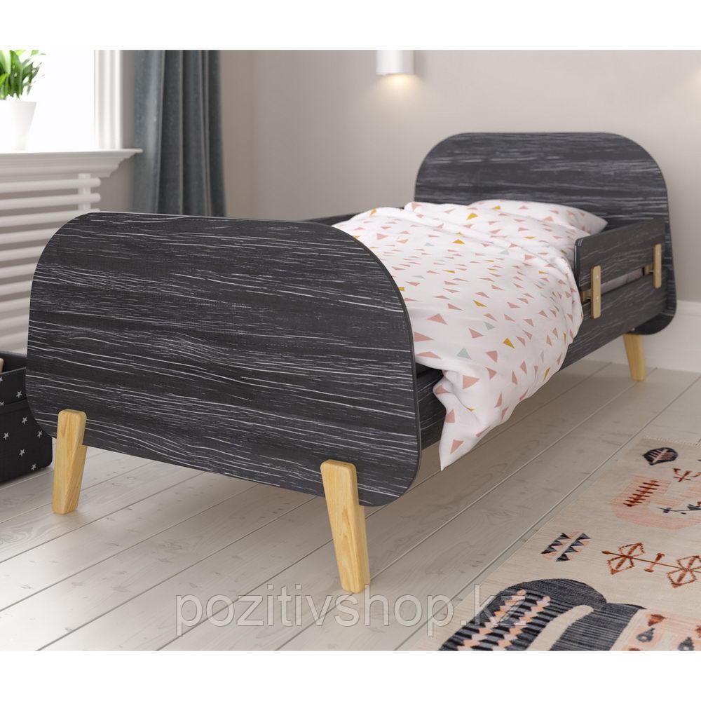 Кровать подростковая Атон Baby Master Erika древесина графит-натуральный - фото 7 - id-p111212947