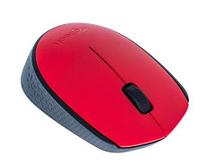 Мышь беспроводная Logitech M171 Red (красная, оптическая, 1000dpi, 2.4 GHz-USB-ресивер)