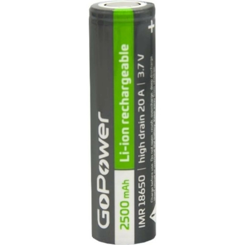 GoPower IMR18650 PC1 20A 3.7V 2500mAh батарейка (00-00018356) - фото 1 - id-p111219874