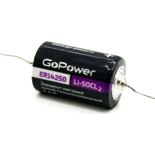 GoPower 14250 1/2AA PC1 Li-SOCl2 3.6V батарейка (00-00015330) - фото 1 - id-p111219578