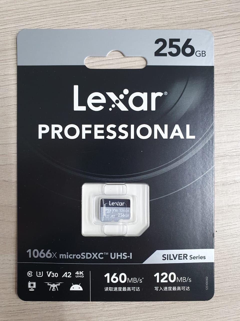 Карта памяти Lexar Professional 1066x UHS-I microSDXC Lexar 256 ГБ - фото 1 - id-p111062814