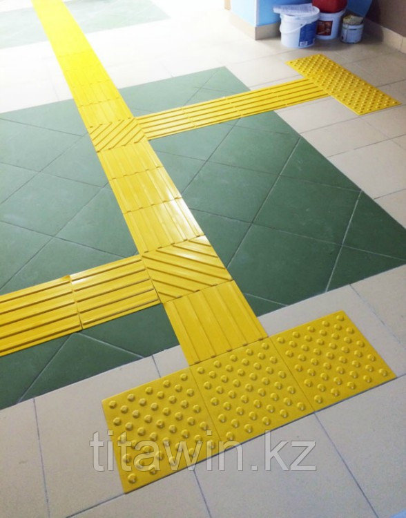 Тактильная плитка резиновая 300х300 поворот - купить по лучшей цене в ...