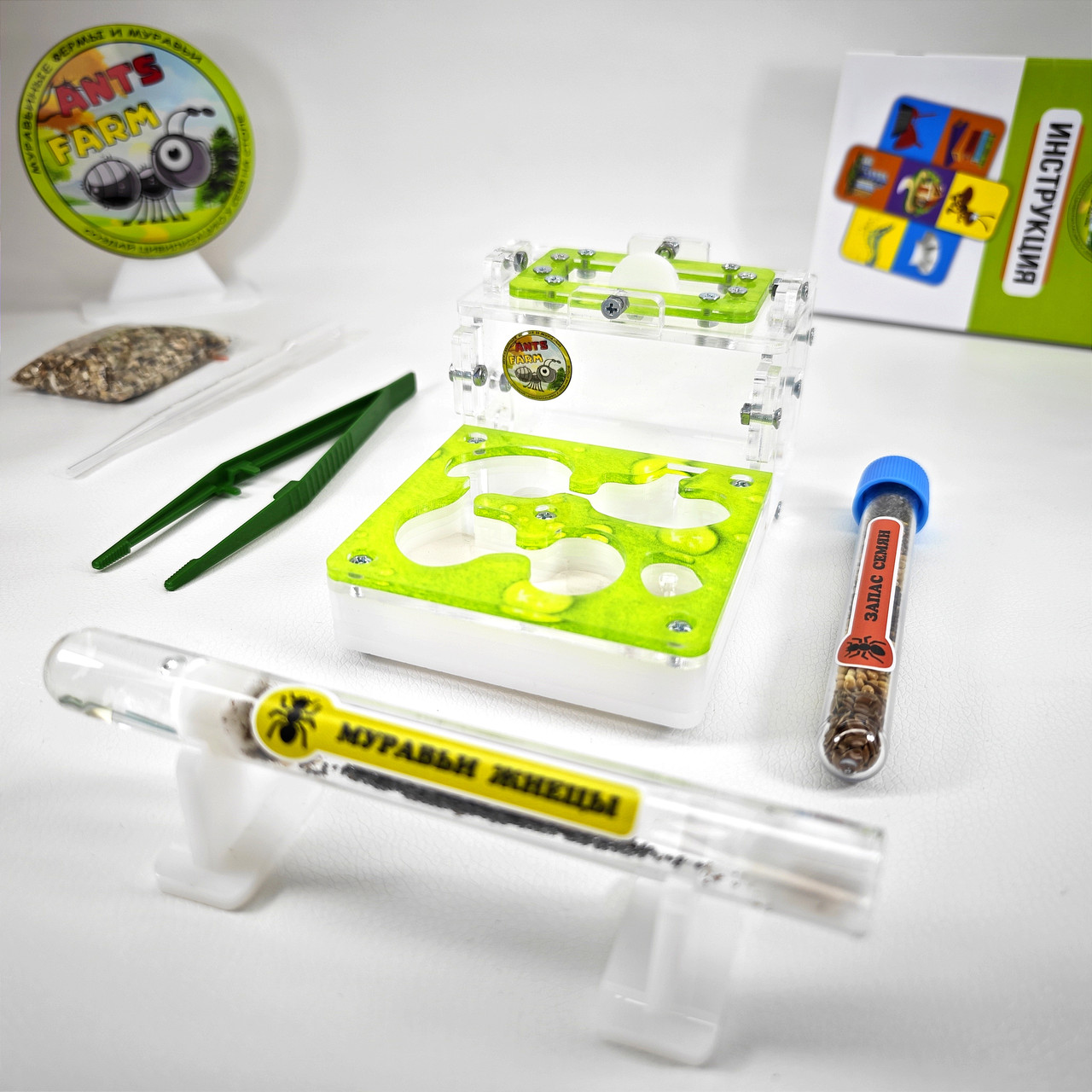 Муравьиная ферма и Муравьи ANTsFARM | Формикарий и жнецы | Набор ELEMENT, фото 1