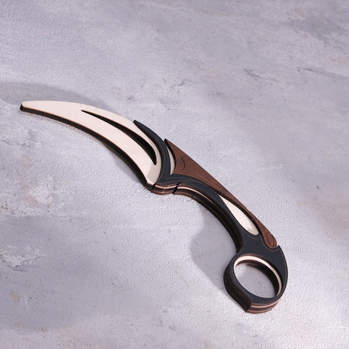 Сувенирное оружие из дерева керамбит «Средневековье», коричневый 9762259