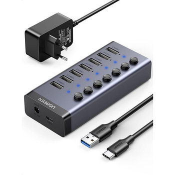 USB 3.0 HUB 7 port + доп.питание CM481 (90307) UGREEN