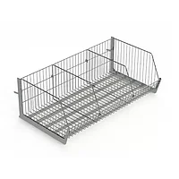 Корзина сетчатая навесная 500 х1000 мм, h200 мм Нордика С/З (RAL 9016 гл)