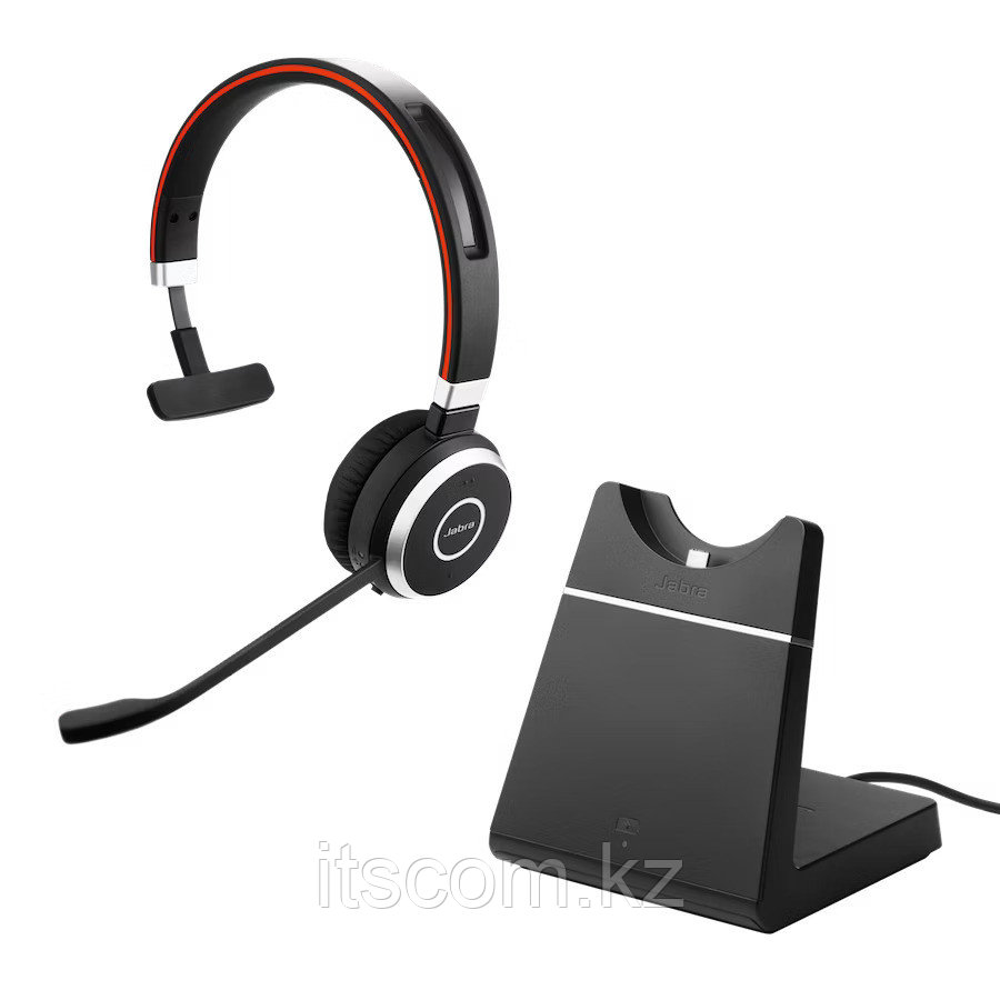 Беспроводная гарнитура Jabra Evolve 65 SE, Link380a UC Mono Stand (6593-833-499)