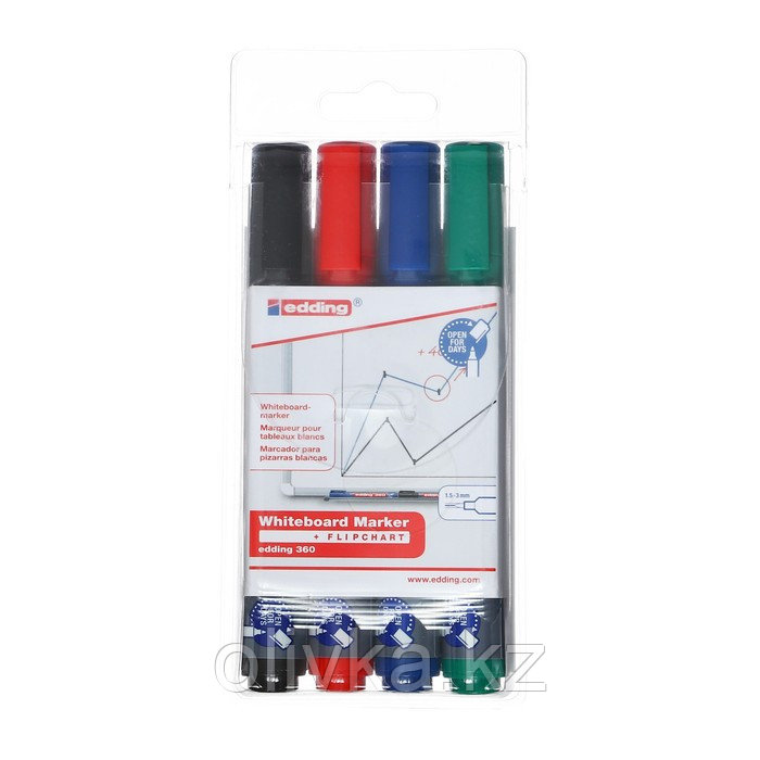 Набор маркеров для доски EDDING E-360/4S, 1.5 - 3.0 мм, 4 цвета - фото 7 - id-p110913569