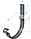 Döcke STAL PREMIUM Карнизный крюк короткий 172 мм D125 (Графит 7024), фото 2
