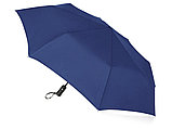 Зонт складной Ontario, автоматический, 3 сложения, с чехлом, темно-синий, фото 2