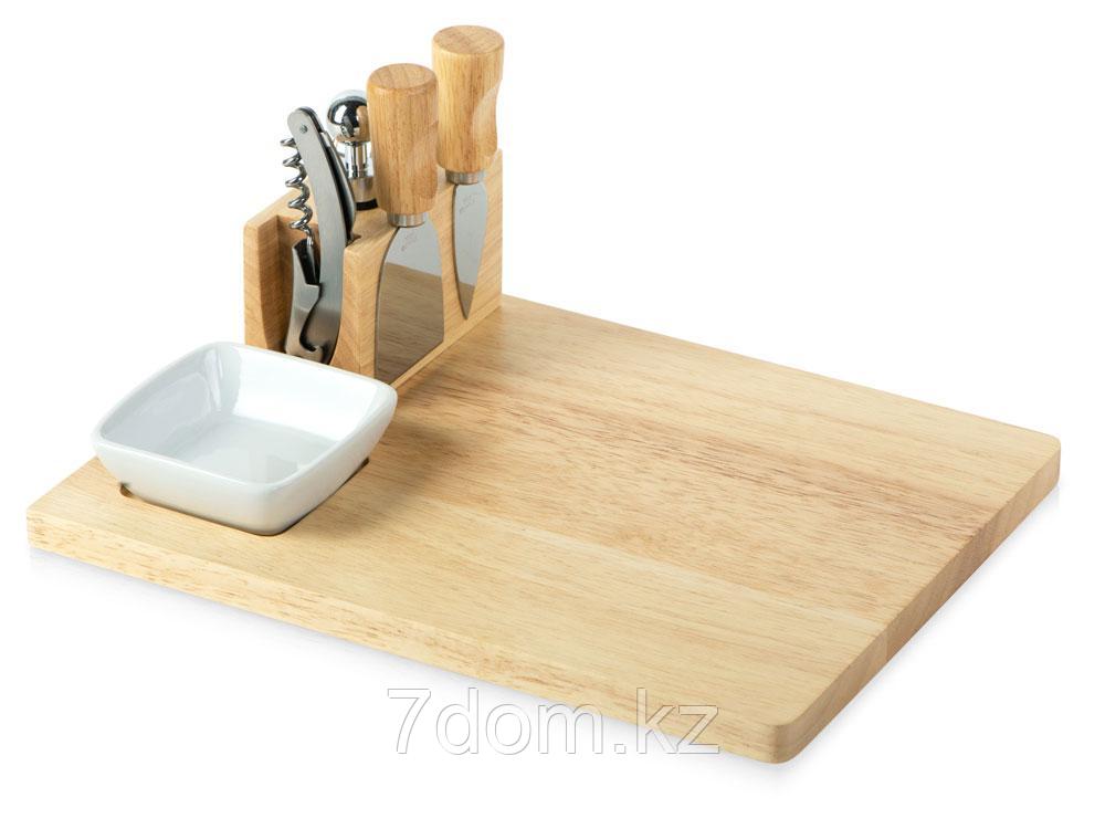 Набор Save time для сыра и вина со съемной подставкой, натуральный, серебристый, фото 1