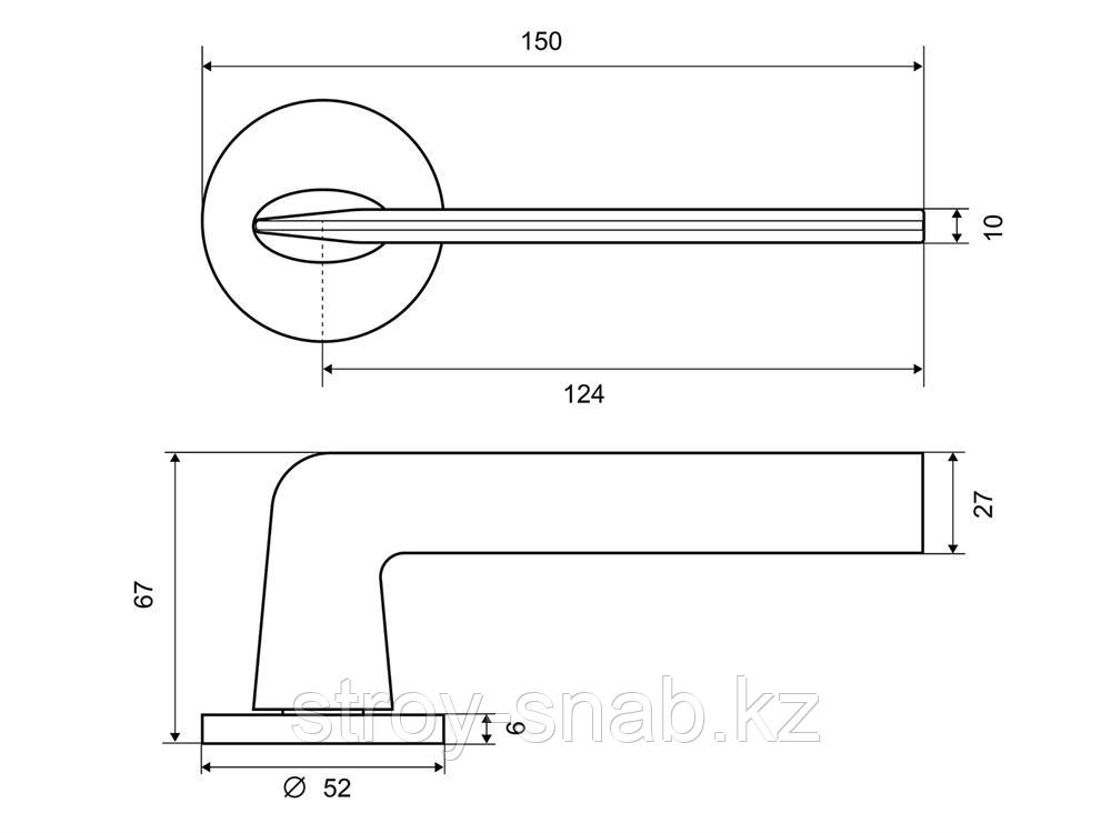 Ручка дверная PALLADIUM Z 111 BB - фото 3 - id-p111247588