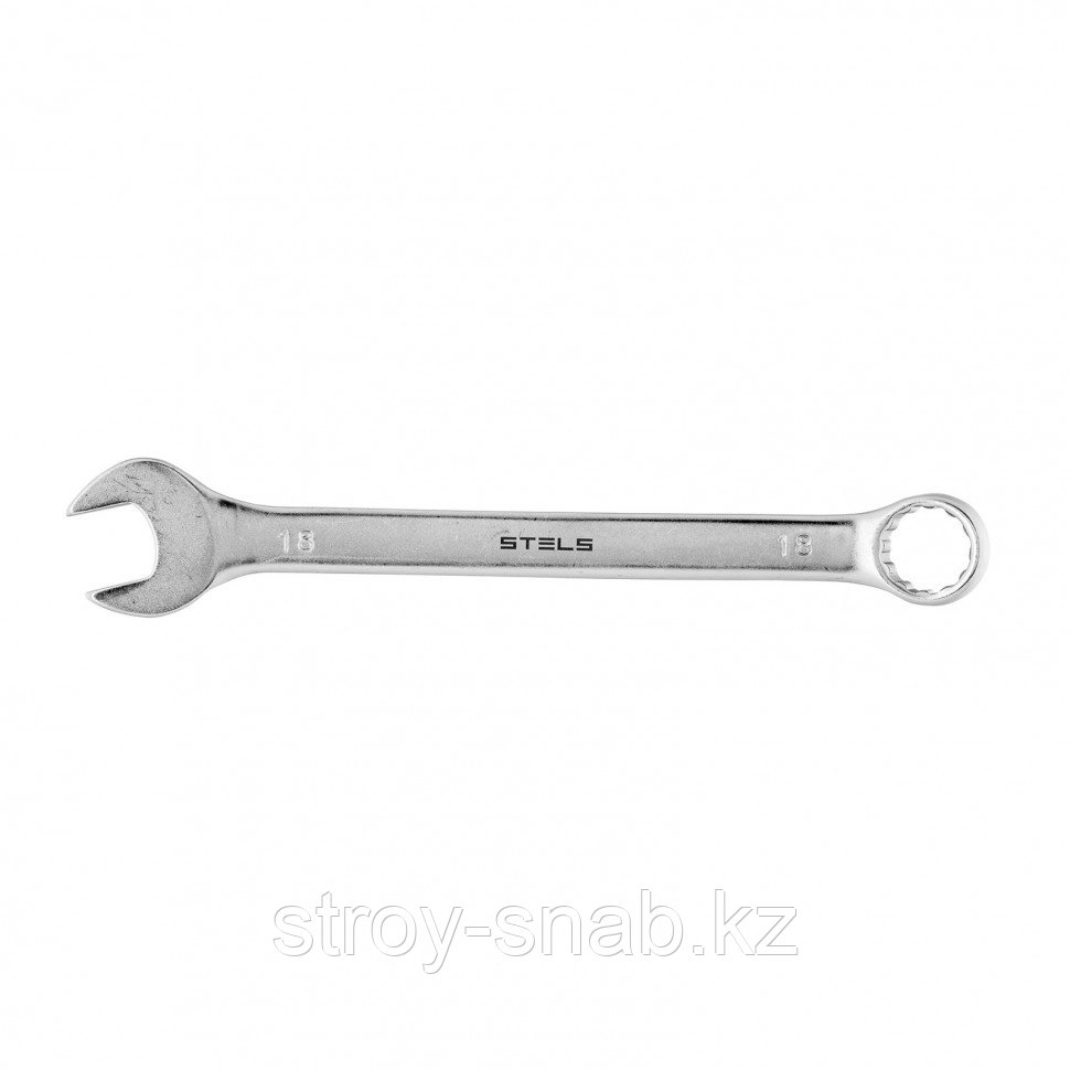 Ключ комбинированный, 18 мм, CrV, матовый хром Stels Новинка - фото 1 - id-p111254782