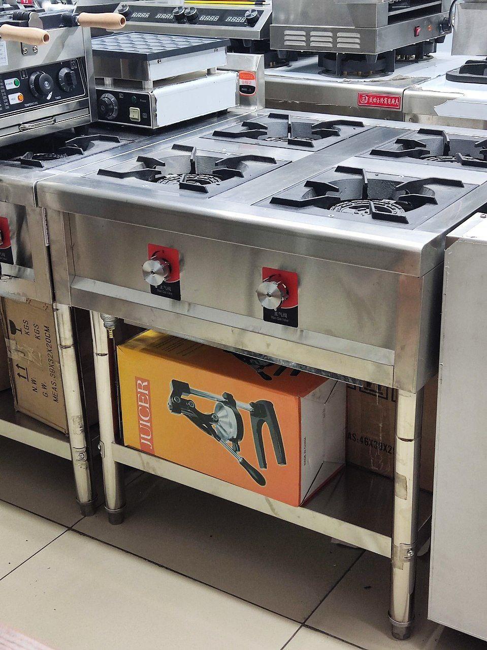 Газовая плита производственная 4 конфорочная, Двухсторонняя, фото 1