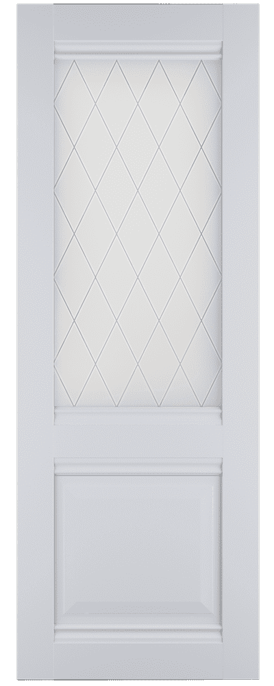 Полотно ЛЕСКОМ дверное Экшпон Венеция ясень белый витражное стекло 80 - фото 1 - id-p111258818