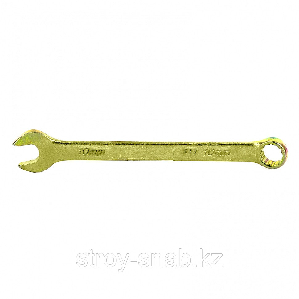Ключ комбинированный, 10 мм, желтый цинк Сибртех Новинка - фото 1 - id-p111253870