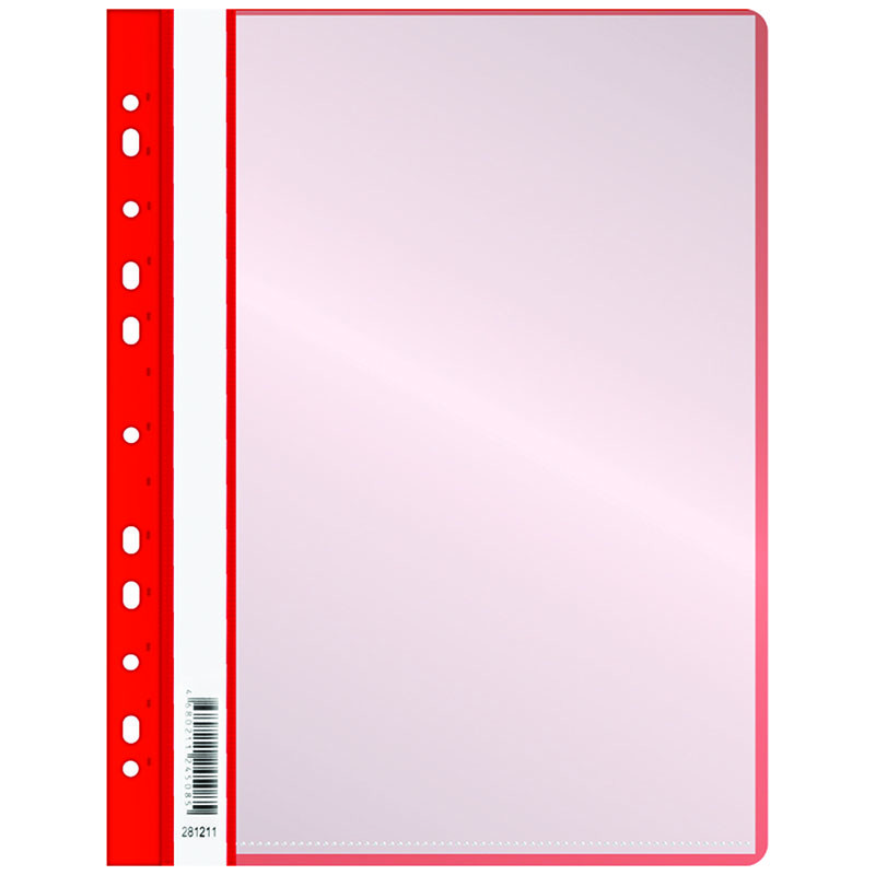 Папка с файлами OfficeSpace на 10 вкладышей с перфорацией, красная - фото 1 - id-p111262125