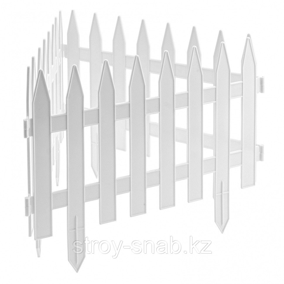 Забор декоративный "Рейка", 28х300 см, белый, Россия// Palisad - фото 1 - id-p111247924