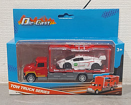 Детская машинка TRUCK - грузовик и легковая Die-Cast. Красная.