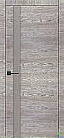 Полотно ЛЕСКОМ дверное Экшпон GrandRoyal-2 вяз каньон, стекло коричневое 200*90