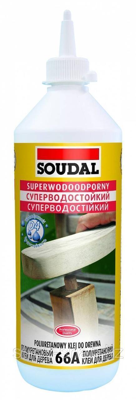 Суперводостойкий полиуретановый клей для дерева 66А 12*250 мл (D4) Soudal - фото 1 - id-p111253230