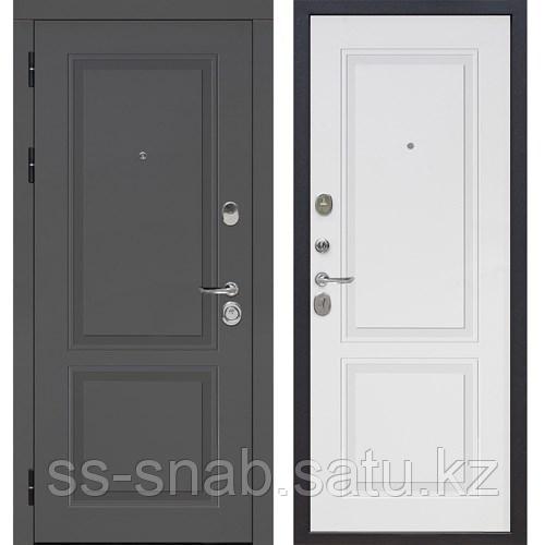Дверь металлическая 7,5 см Порту Эмаль Серая/Эмаль Белая (860мм) левая - фото 1 - id-p111258297