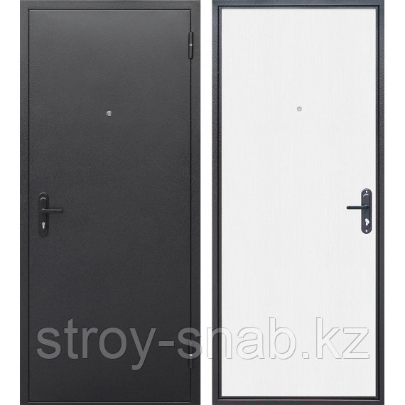 Дверь металлическая Стройгост 5 РФ Серебро Беленый дуб (960мм) левый - фото 1 - id-p111259453