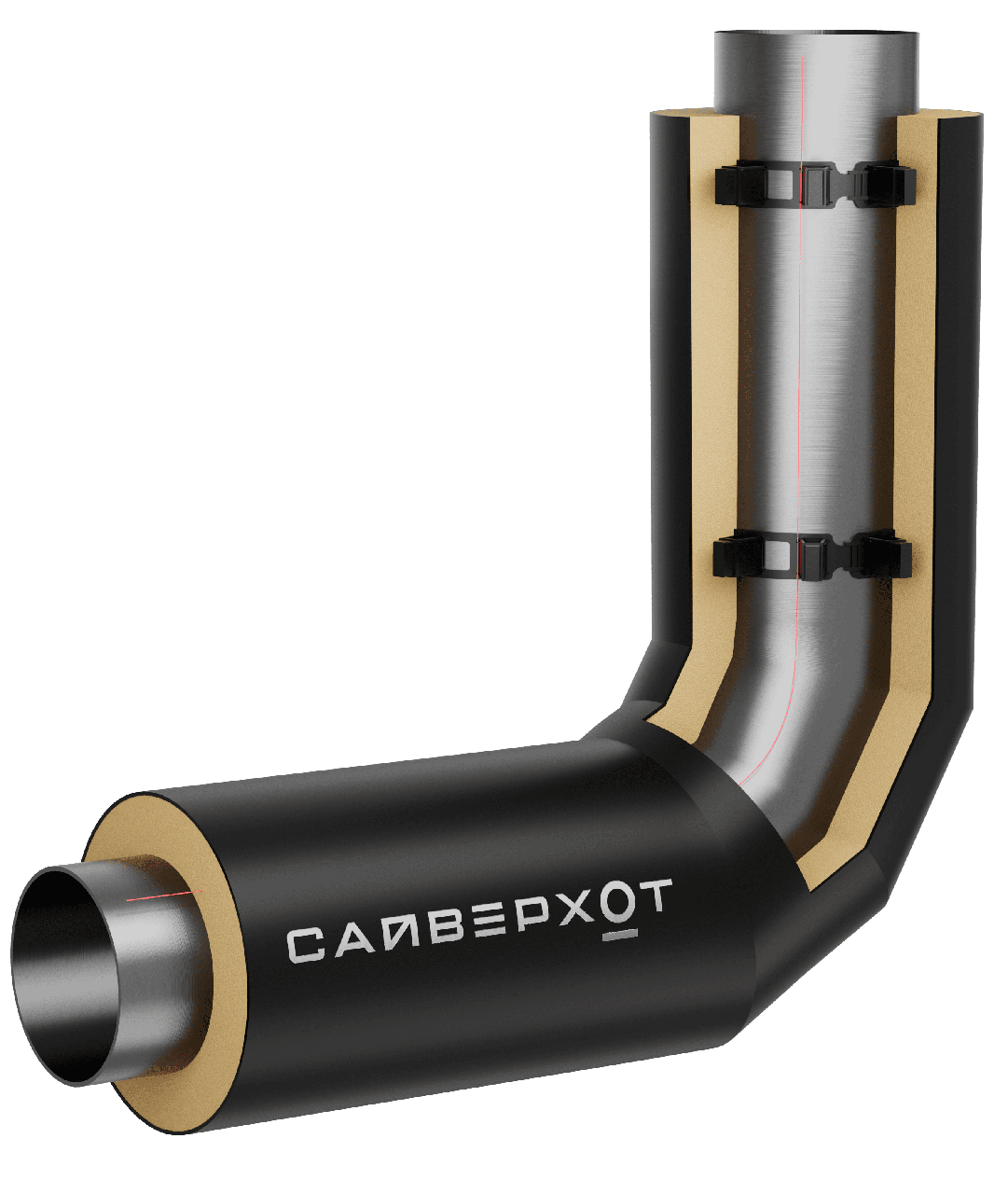 Отводы стальные ППУ ПЭ ГОСТ 30732-2020, фото 1